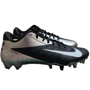 2012 Nike Vapor Talon Elite Low TD Men FootballCleats Size10 Black Chrome Carbon